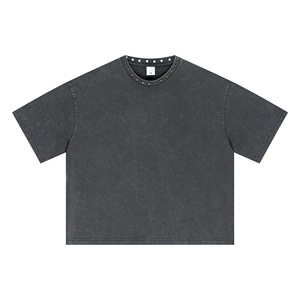 เสื้อแขนสั้นผ้าฝ้ายแท้ทรงหลวมสไตล์เรโทรคุณภาพสูงแบบใหม่สำหรับฤดูร้อน ระบายอากาศได้ดี เหมาะสำหรับใส่ลำลองแนวสตรีท - Product Image 3