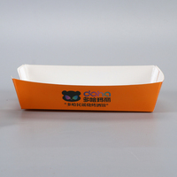 Einweg-Orange-Pappschalen für Lebensmittel mit individuellem Logodruck für BBQ, Restaurant, Grill, Bar, Takeaway, Catering, Party