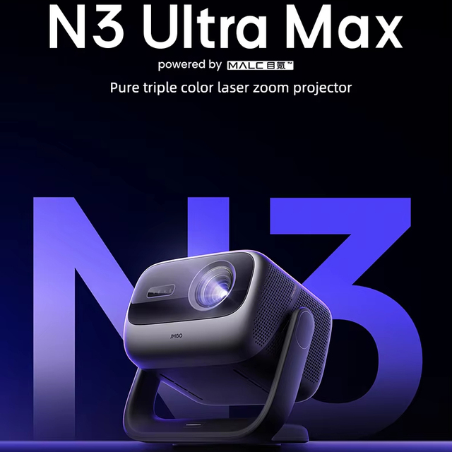 Hot Sale JMGO N3 Ultra Max 8500 ANSI Lumens 4K Triple Laser Projector AI Gimbal 4GB128GB Android Portable Home Theater Proyector