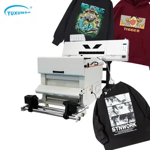 Prezzo economico stampante per magliette DTF da 60cm con 2 testine di stampa Epson I3200 e Software di stampa Riprint RIP e Shaker
