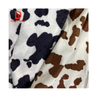 Yüksek çözünürlüklü inek baskı desen % 100% polyester FDY süper yumuşak yüksek kaliteli kadife baskı kumaş ev tekstili için/bebek kumaş