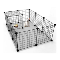 Ybgai bricolage parc pour animaux de compagnie 35*41cm Portable chien chat lapin chenils en métal petit animal de compagnie Animal maison Cage