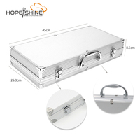Ensemble de 18 accessoires de barbecue avec boîte en aluminium, outils de barbecue durables, spatule à fentes, pinces, fourchette, brosse pour barbecue au charbon de bois en extérieur