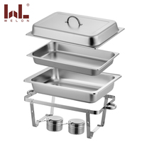 Edelstahl GN Pan Buffet Chafer Dish 9L Kapazität für Hotel & Restaurant Food Service & Lagerung