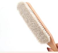 Peigne en cachemire Brosse à vêtements Brosse à charpie pour costumes, cachemire, laine, velours, daim et poils d'animaux-Grand manche en bois de noyer noir