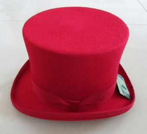Chapeau Haut de Forme R126 100% Laine Unisexe, Chapeau Présidentiel Authentique, Chapeau Fedora en Feutre de Laine, pour Fêtes Décontractées, Hauteur 18CM - Product Image 3