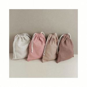 กระเป๋าผ้าแคนวาสออร์แกนิคพิมพ์โลโก้ตามสั่ง ถุงผ้ารูดปิดแบบใช้ซ้ำได้ สายรูดคู่ สำหรับใส่ของช้อปปิ้ง ของขวัญแทนใจ - Product Image 1