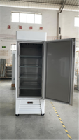 Congélateur vertical commercial à porte simple de 27 pouces de style américain, en acier inoxydable 304, refroidissement par compresseur d'air, dégivrage automatique