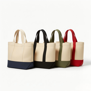 Bolsa de Lona Resistente Personalizada, Bolsa de Compras de Algodón de 16 oz, Bolsa de Dos Tonos para Librerías - Product Image 6