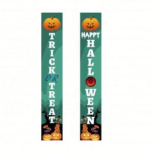 Juego de Pancartas Colgantes Personalizadas de Truco o Trato y Feliz Halloween para Decoración de Jardín y Hogar - Product Image 1