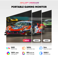 New 24.5 Inch Portable USB-C QHD IPS LCD Monitor HDR 178 100% SRGB 5ms Response 1440P Home Gaming Laptop Work 165Hz Speaker