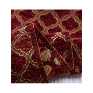 Desain Eropa bahan Jacquard Chenille kain pelapis untuk Sofa kain pelapis tenun desain untuk furnitur antik