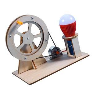 Kit Percobaan Sains Bola Lampu Peralatan Sains Pembangkit Listrik Engkol Tangan Rakitan Elektronik untuk Anak Laki-laki dan Perempuan Remaja - Product Image 1