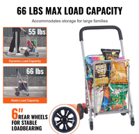 Chariot d'épicerie écologique personnalisé Vente en gros Supermarché Monter les escaliers Sac pliant à roulettes pour les courses
