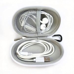 Estuche pequeño de EVA con diseño personalizado, impermeable, portátil, para auriculares con cable, bolsa de transporte para auriculares. - Product Image 1