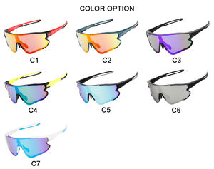 カスタムデザインロゴuv400偏光TR90クリケットバイク野球サイクリンググラス特大の男性用スポーツサングラス - Product Image 5
