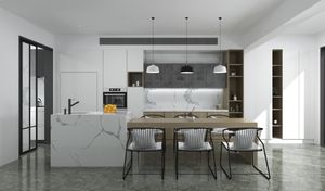 Mini armoires de cuisine italiennes économiques en MDF mélaminé, idées personnalisées, noir et blanc, prêtes à assembler pour la maison - Product Image 6