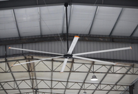 Grand ventilateur de plafond HVLS géant pour l'église, l'entrepôt, l'usine, refroidissement, économie d'énergie, ventilateur de plafond de 24 pieds à 5 pales
