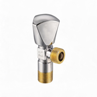 Bras de douche modernes en laiton chromé avec robinet d'arrêt d'angle inverseur 2 voies 3 voies 1/2 pouce, installation facile, pour toilettes et sanitaires
