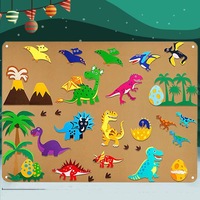 Dropshipping Cadeau HA Animaux marins Dinosaure Éducation précoce des enfants DIY Jeu de puzzle en feutre tridimensionnel