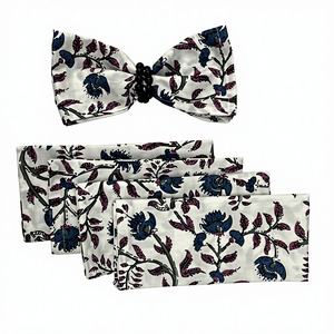 Servilletas de Mesa Hechas a Mano con Estampado de Bloques, 100% Algodón, Desechables, Estilo Bohemio, Ecológicas, Personalizables, para el Hogar, Restaurantes y Eventos - Product Image 1