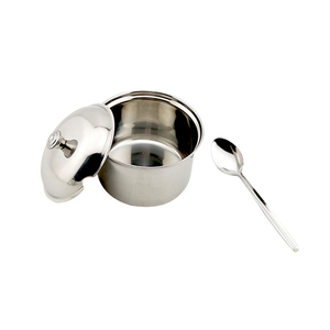 Utensili da cucina spezie in acciaio inossidabile sale zucchero olio pepe peperoncino condimento vaso contenitore con cucchiaio strumenti per erbe e spezie per tutte le stagioni - Product Image 3