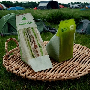 Carta per Avvolgere <span class=keywords><strong>Sandwich</strong></span> in Plastica, Sacchetti Triangolari Usa e Getta per <span class=keywords><strong>Sandwich</strong></span>, Facili da Strappare, per Campeggio all'Aperto - Product Image 6