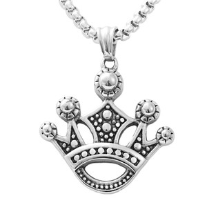 Tibetan <b>Silver</b> <b>Crown</b> Pendant Necklace Women's Retro Punk Style Geometric Design Party Jewelry 19015 - Product Image 5
