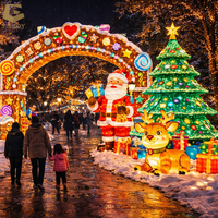 Schlüsselfertige Weihnachtsbären-Festival-Laterne Dekorative Beleuchtungsprojekte für Großflächige Öffentliche Installationen
