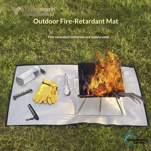 Fiberglass Composite Flame Retardant Fabric Fireproof Mat 120x100cm Grey Outdoor Use - Product Image 5