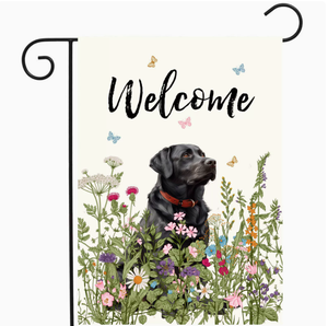 Drapeaux de jardin pliables personnalisables promotionnels printemps-été avec motif floral et design Boston Terrier – Panneau extérieur, cadeau - Product Image 6