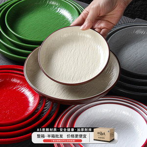 Xiangyuan <b>melamine</b> tableware <b>plates</b>, commercially available, thickened, scratch-resistant round serving <b>plates</b>, buffet <b>plates</b>, - Product Image 1