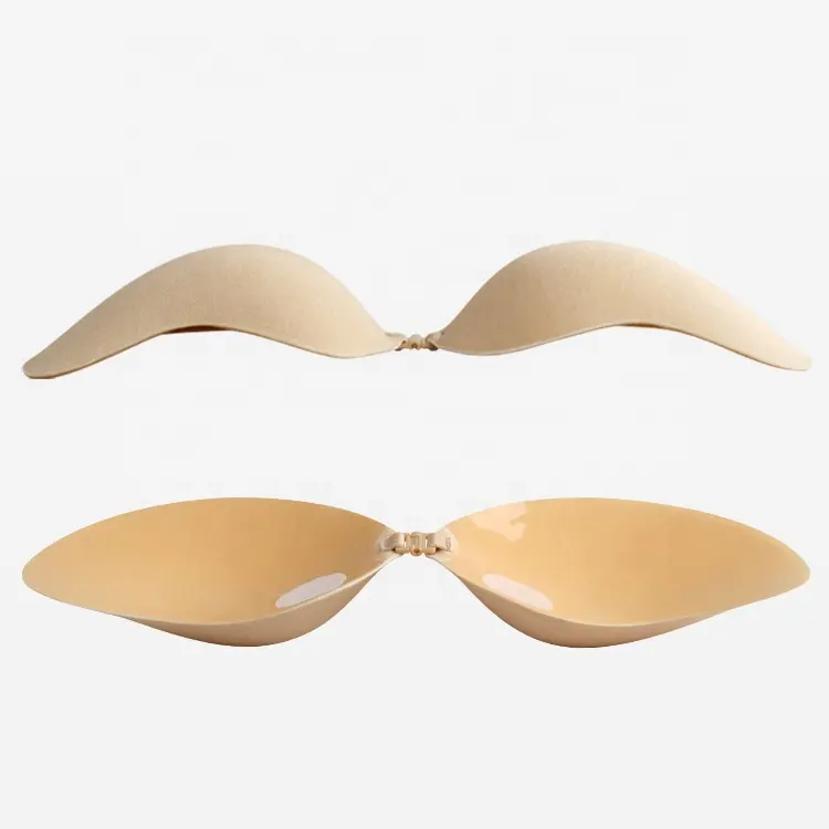 Escovação manual de cola Mango Adhesive Lifting underwear Sutiã Strapless sem costura Sticky Push-up Invisible bra