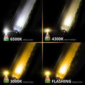 BOSLLA <span class=keywords><strong>precio</strong></span> al por mayor C4 camaleón 3 colores Led luz amarilla 6500K 4300K 3000K coche Led faro H1 H4 H11 H7 9005 Auto Led bombilla - Product Image 2