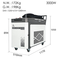 Chariot de nettoyage laser à fibre continu 2000W pour atelier, machine de nettoyage laser à fibre intégrée sur chariot pour atelier