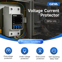GEYA GPS6-VA5 2P 40A/63A/80A/100A AC220V/DC85-300V 40Hz/50Hz/60Hz/70Hz Protecteur de tension et de courant réglable à reconnexion automatique