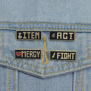 Zwart Tekstkader Email Broche Mode Kleding Accessoires Slogan Rugzak Badge Cadeau - Product Image 1