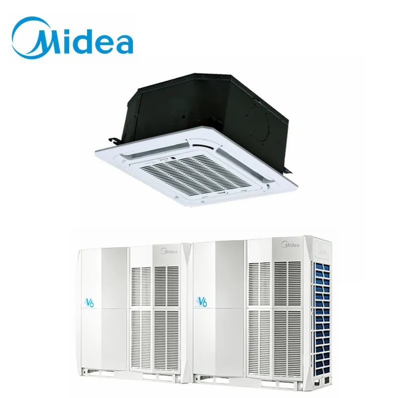 Midea marca comercial 360 fluxo de ar compacto quatro vias cassete 2.2kw Várias velocidades do ventilador R410A ar condicionado central para escritórios