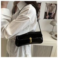 Vintage Damen PU Leder Umhängetaschen Einfache einfarbige Lady Phone Achsel Tasche Lock Design Weibliche Casual Handtaschen Geldbörse