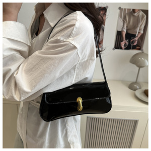 Sacs <span class=keywords><strong>à</strong></span> <span class=keywords><strong>bandoulière</strong></span> vintage en cuir PU <span class=keywords><strong>pour</strong></span> femmes, sacs sous le bras de couleur unie, sacs <span class=keywords><strong>à</strong></span> main décontractés <span class=keywords><strong>pour</strong></span> femmes avec fermoir, pochette <span class=keywords><strong>pour</strong></span> <span class=keywords><strong>téléphone</strong></span> - Product Image 2