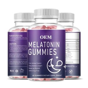 Wholesale Sleep Deep Aid <strong>Melatonina</strong>/Melatonin Vitamins Gummies Candy Vitamin B6 5HTP Sleep Gummies Vitamins