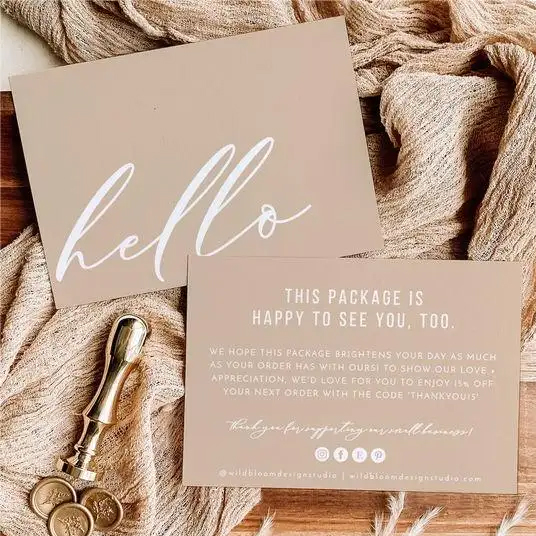 Бежевая художественная бумага одноразовая визитная карточка с индивидуальным логотипом переработанная бумажная открытка для малого бизнеса