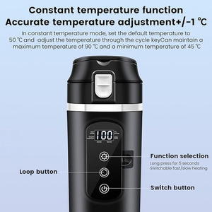Car Heating <b>Cup</b> 400ml 12V 24V Universal Stainless Steel Water Heater For <b>Small</b> Car Truck - Product Image 3