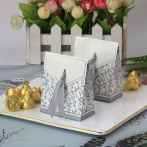 European-Style Silver Candy <b>Box</b> New Personality Creative Golden Age <b>Wedding</b> <b>Gift</b> Recyclable Solid Triangle Features Glossy Matt - Product Image 5