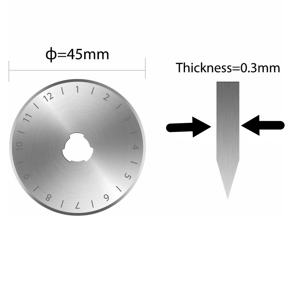 कस्टम सस्ते अच्छी कीमत 45mm रोटरी कटर ब्लेड