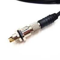 Alta calidad M8 A código impermeable IP67 hembra macho conector Circular eléctrico Cable arnés de cables conector de montaje en Panel
