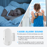 Sirène puissante de 130 dB, alarme antivol portable, alarme de sécurité domestique, capteur magnétique sans fil pour porte et fenêtre