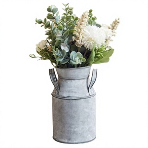 Jarrón de Metal Galvanizado de Diseño Moderno, Tamaño Personalizado, Color Blanco, para Bodas y Uso en Granjas, Ecológico - Product Image 1