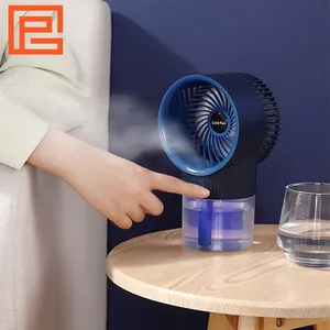 Mini Handheld Fan With Spray USB Rechargeable Portable Fans Camping Outdoor Turbine Desktop Small Purple Blue Hand Held Fans