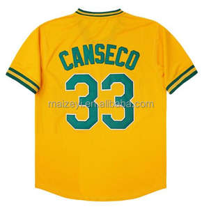 Personalizado y Cosido con la Mejor Calidad # 24 Rickey Henderson # 25 Mark McGwire # Camiseta de Béisbol Estadounidense Bordada de Jose Canseco Número 33 - Product Image 3